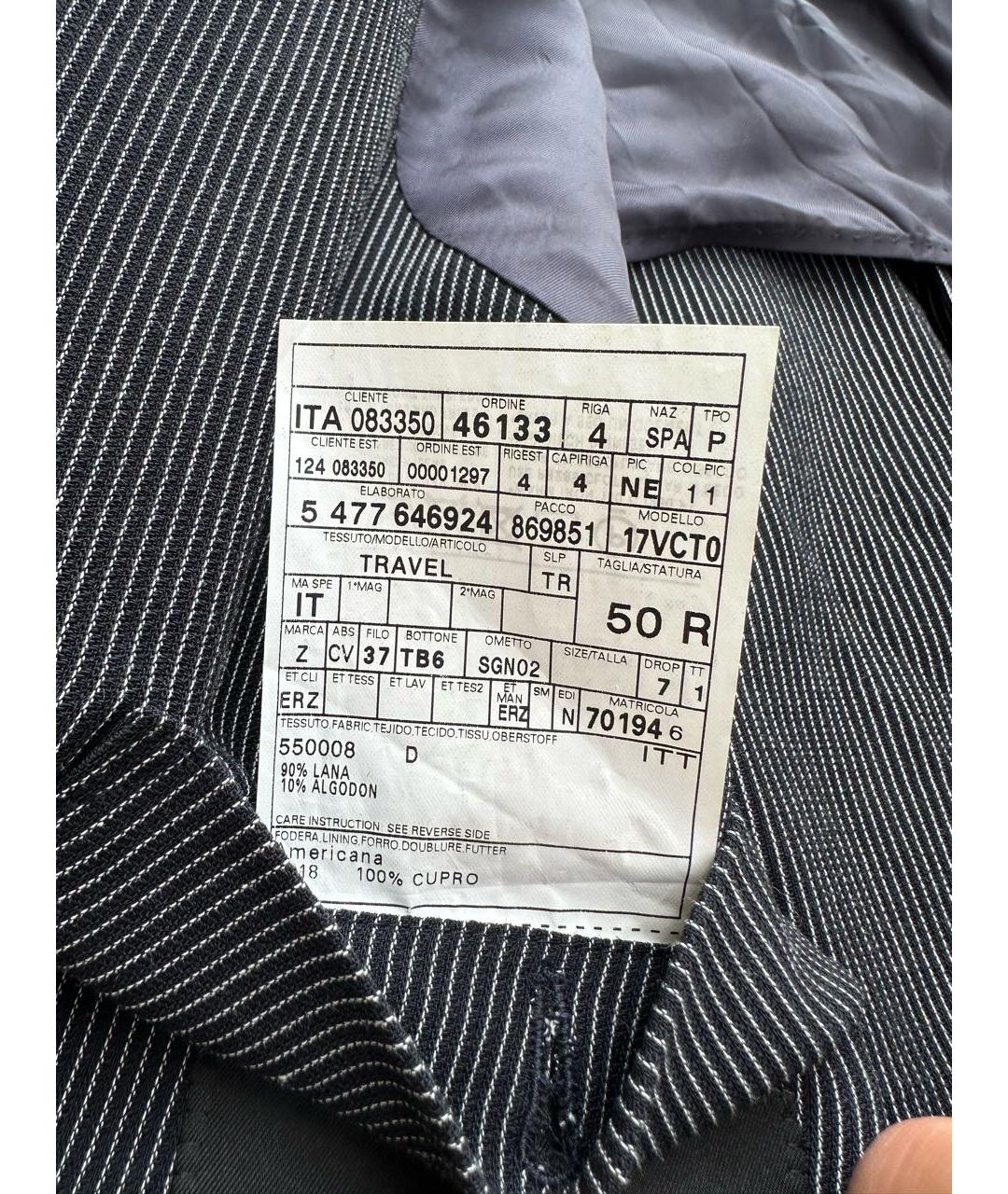 ERMENEGILDO ZEGNA XXX Антрацитовый шерстяной пиджак, фото 7