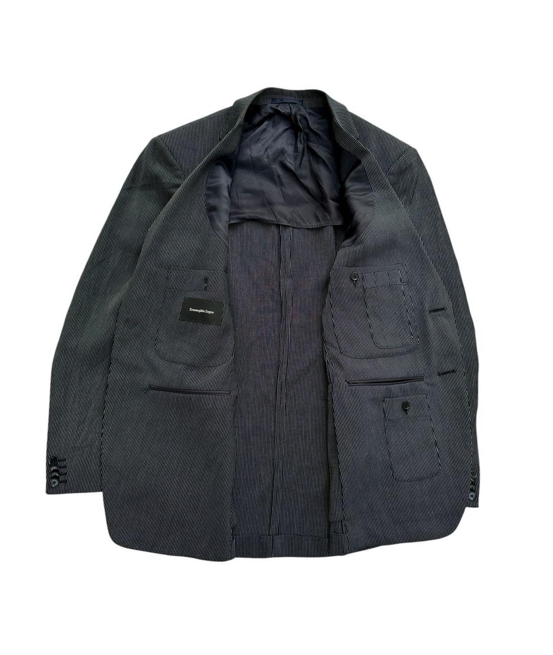 ERMENEGILDO ZEGNA XXX Антрацитовый шерстяной пиджак, фото 3