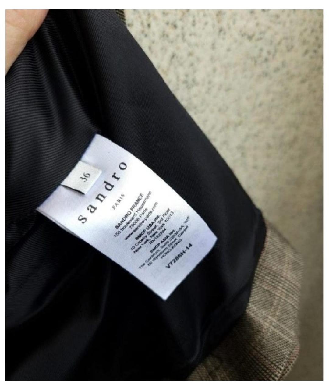 SANDRO Серый шерстяной жакет/пиджак, фото 7