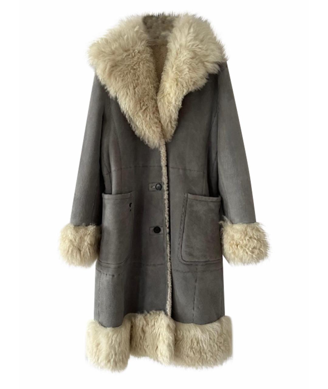 CHRISTIAN DIOR Голубая меховая дубленка, фото 1