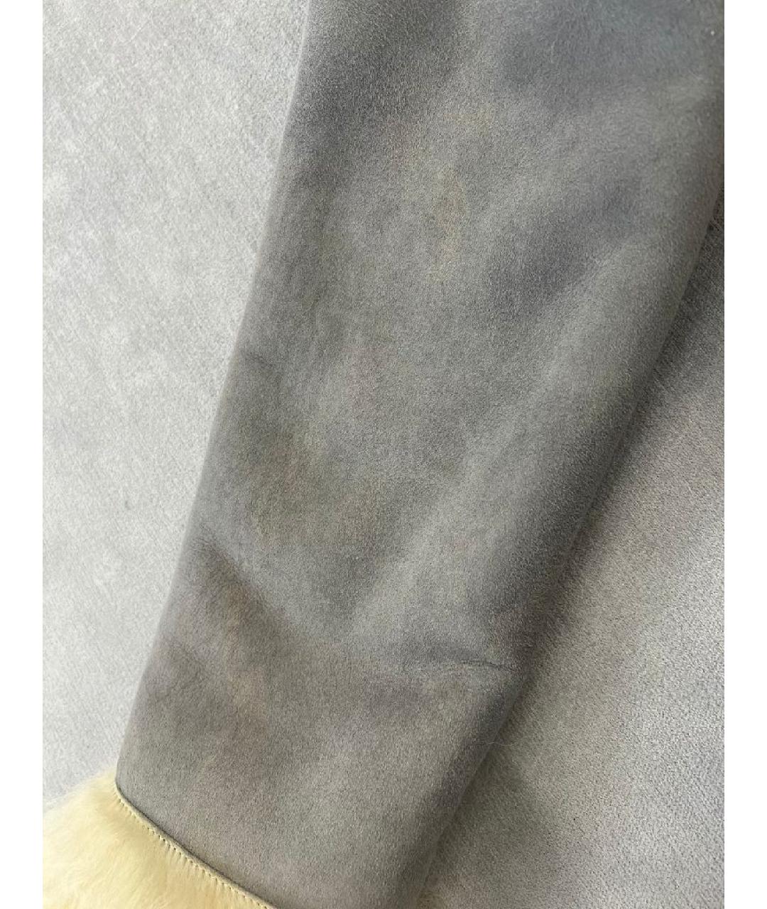 CHRISTIAN DIOR Голубая меховая дубленка, фото 8