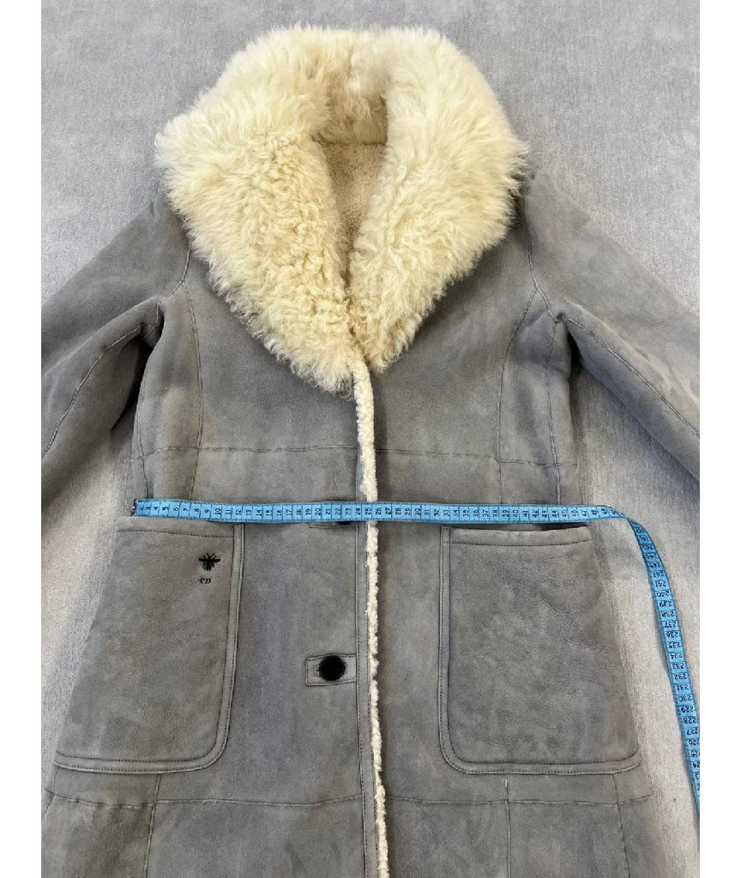 CHRISTIAN DIOR Голубая меховая дубленка, фото 6