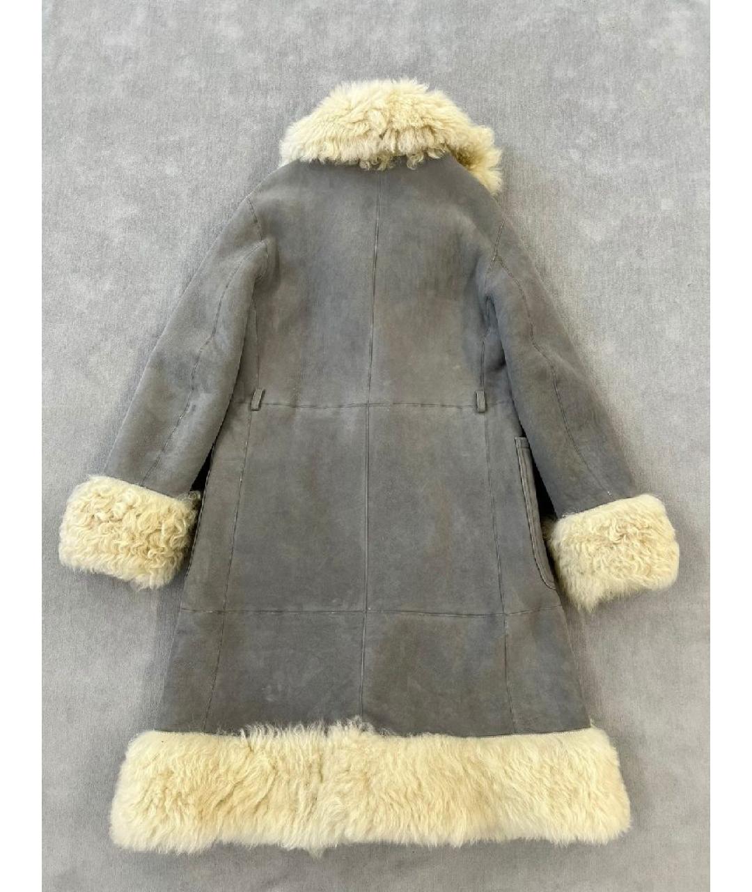 CHRISTIAN DIOR Голубая меховая дубленка, фото 2