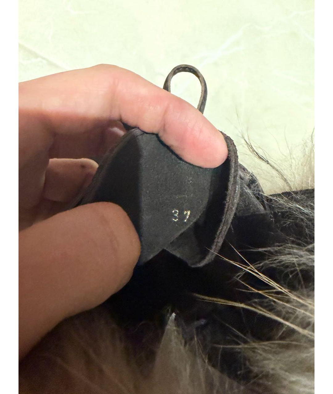 MONCLER Антрацитовые замшевые ботильоны, фото 6