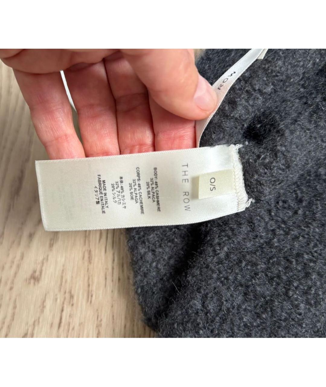 THE ROW Антрацитовые кашемировые варежки, фото 5