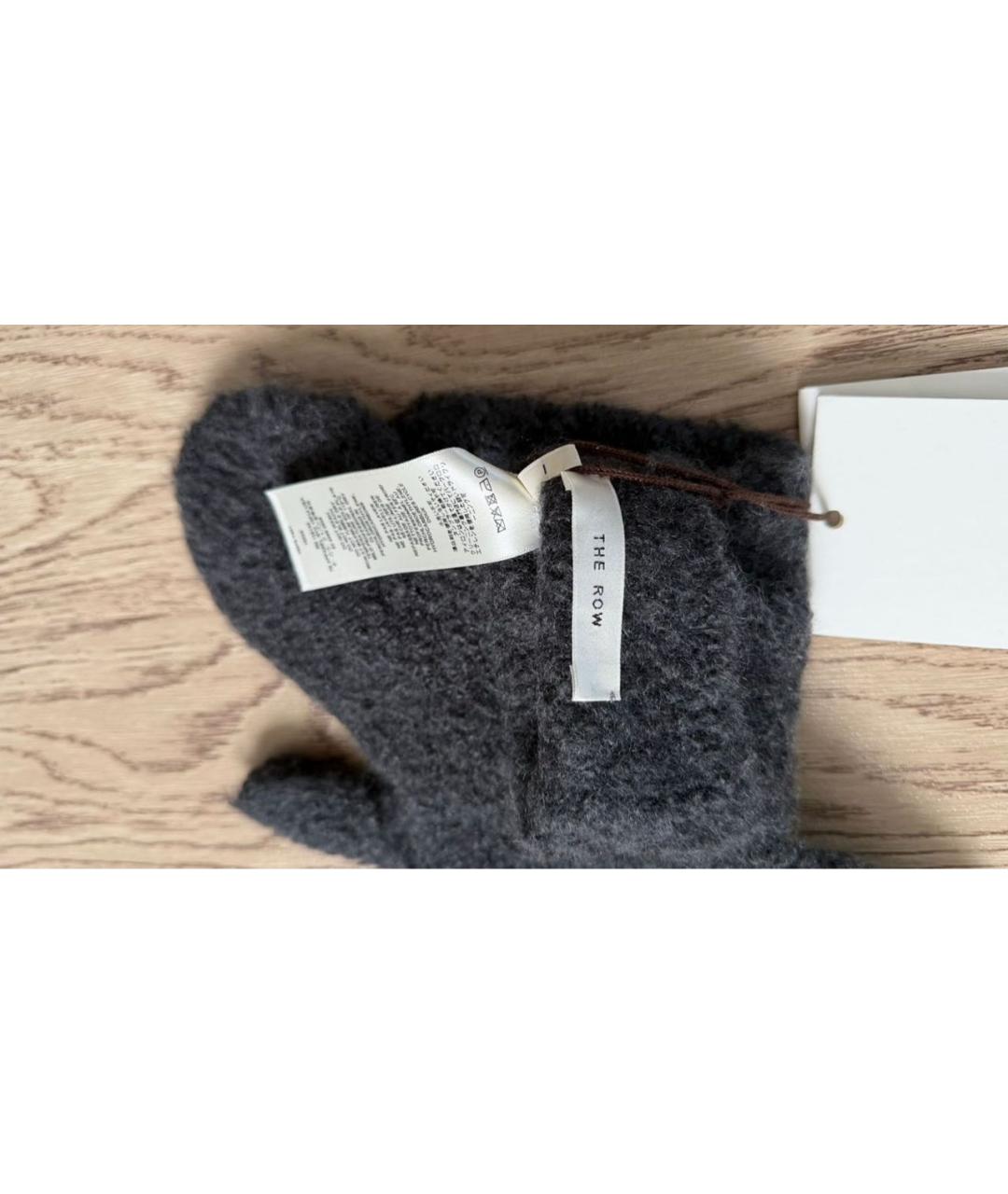 THE ROW Антрацитовые кашемировые варежки, фото 4