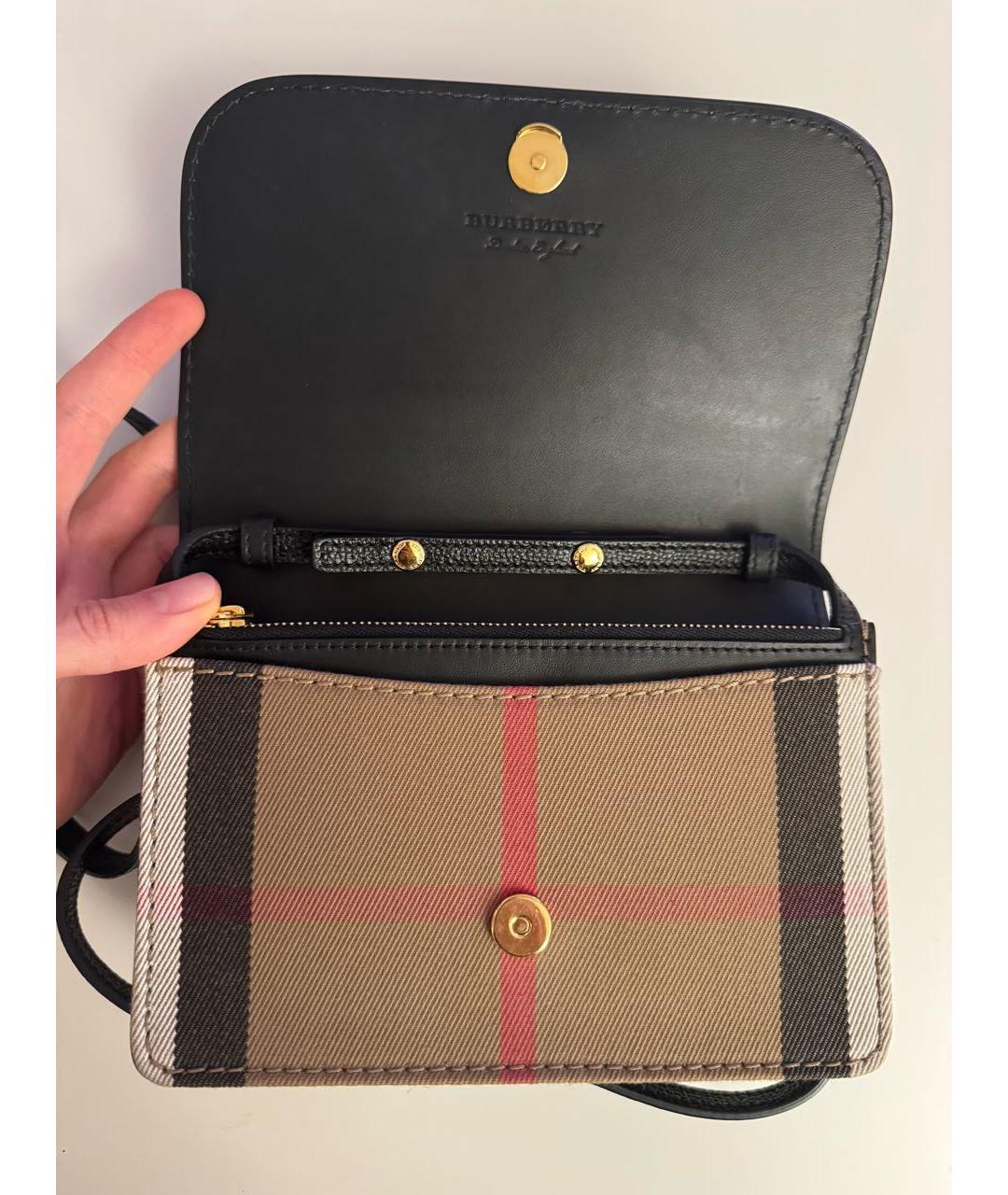 BURBERRY Черная кожаная сумка через плечо, фото 3