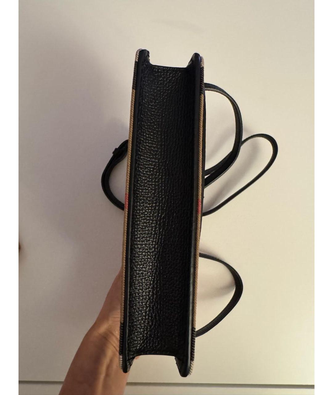BURBERRY Черная кожаная сумка через плечо, фото 5