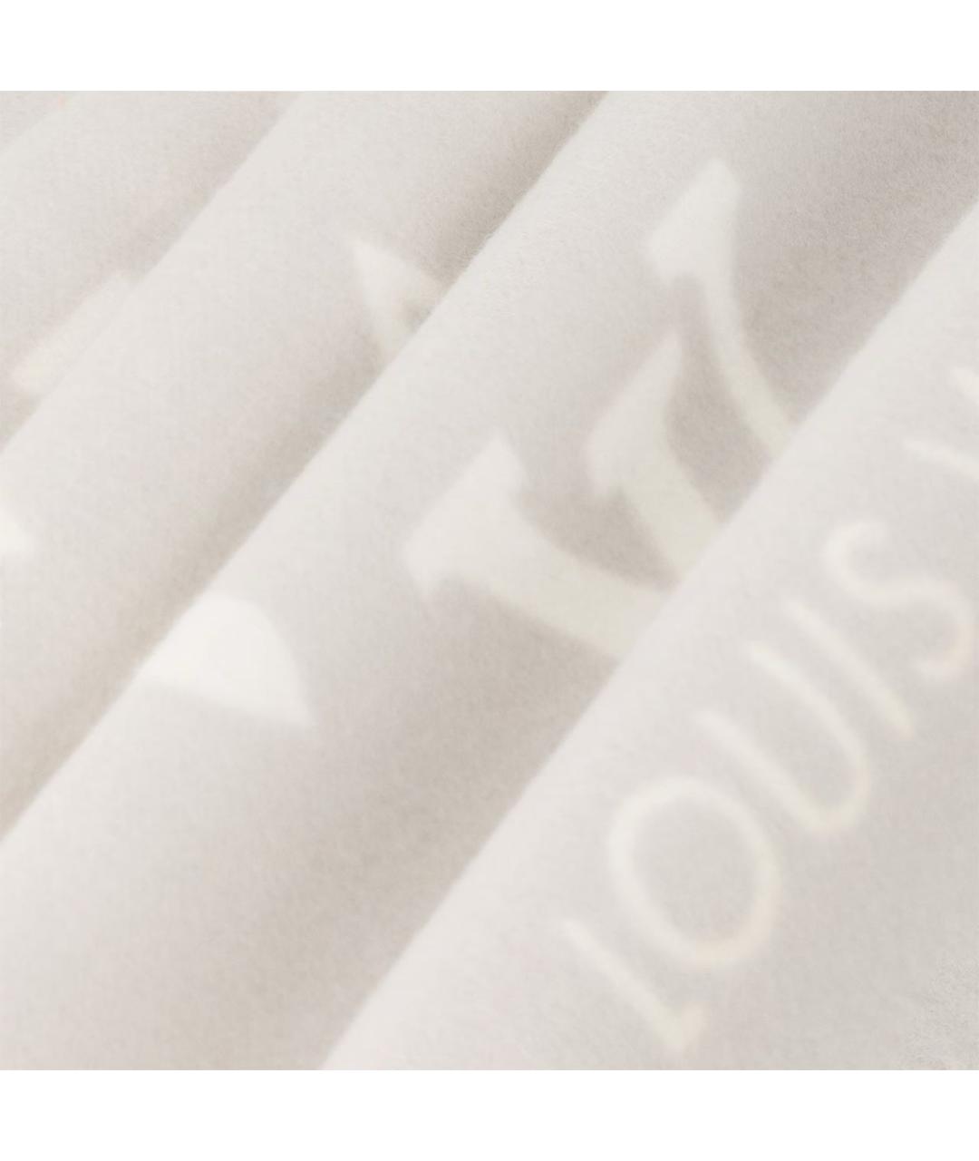 LOUIS VUITTON Серый кашемировый шарф, фото 3