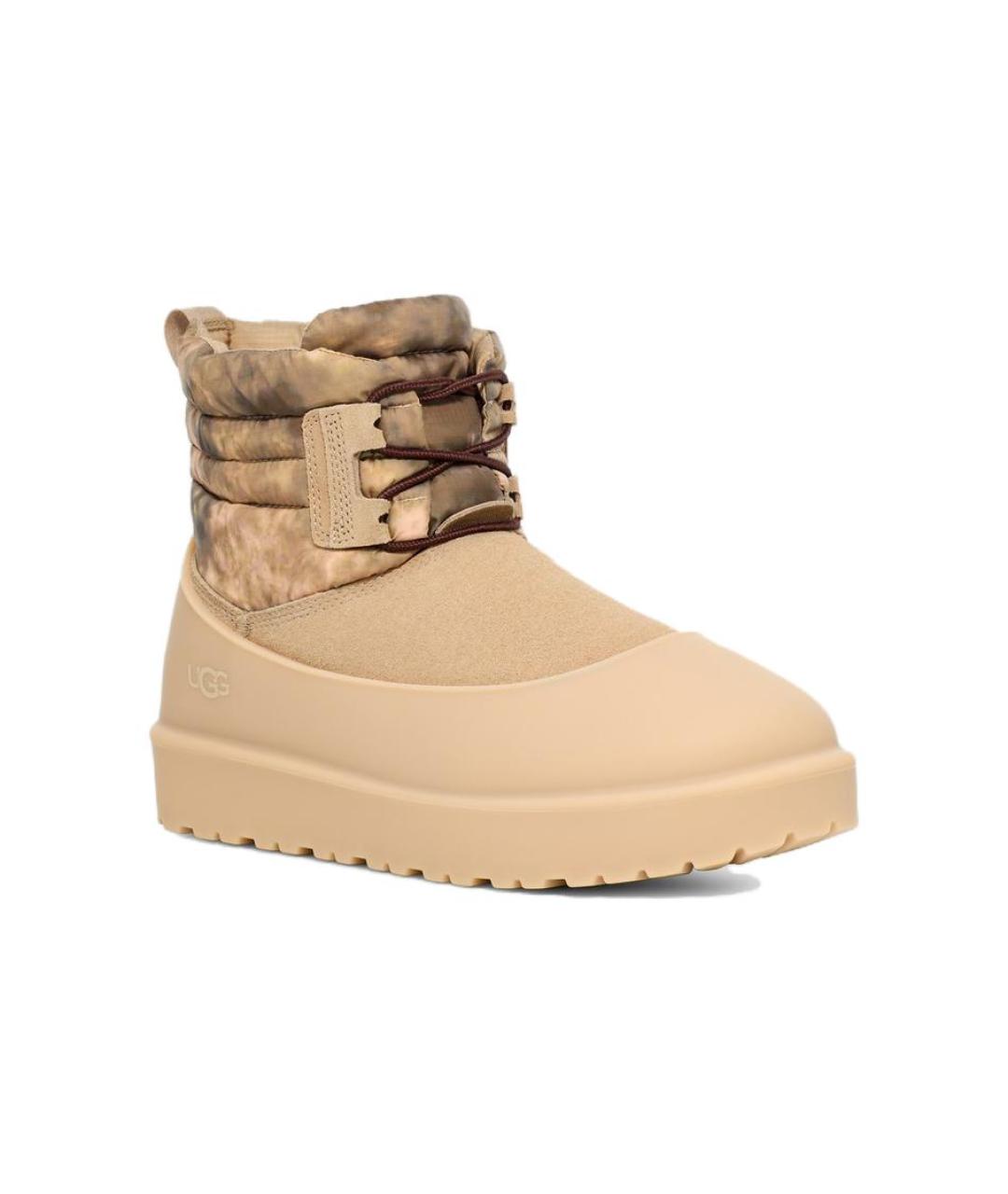 UGG AUSTRALIA Бежевые замшевые высокие ботинки, фото 3