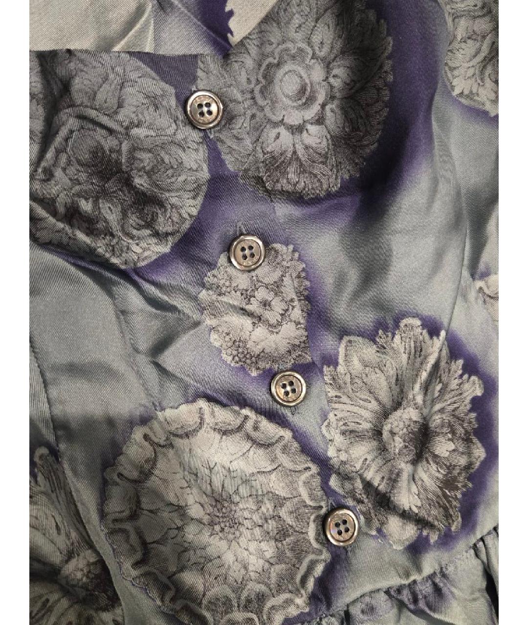 PRADA Синее шелковое повседневное платье, фото 5