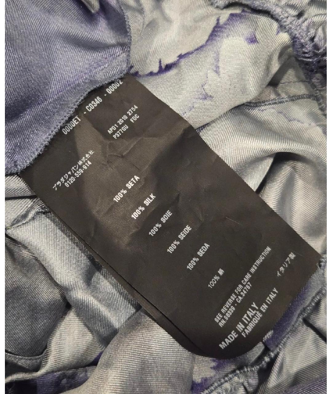 PRADA Синее шелковое повседневное платье, фото 4