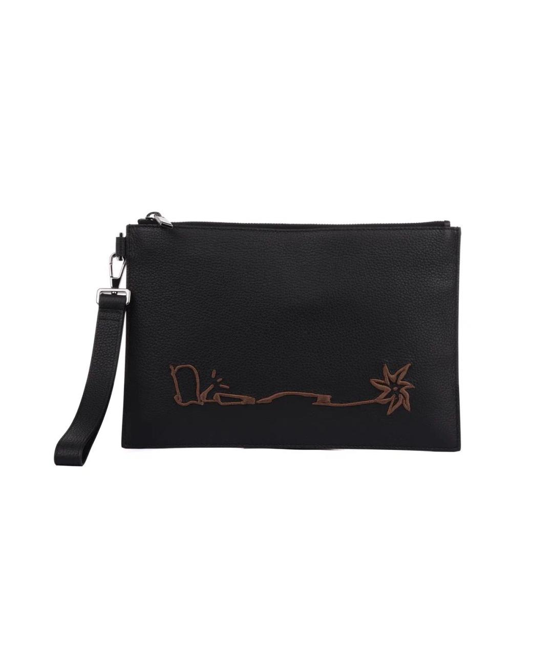 CHRISTIAN DIOR Черная кожаная папка для документов, фото 1