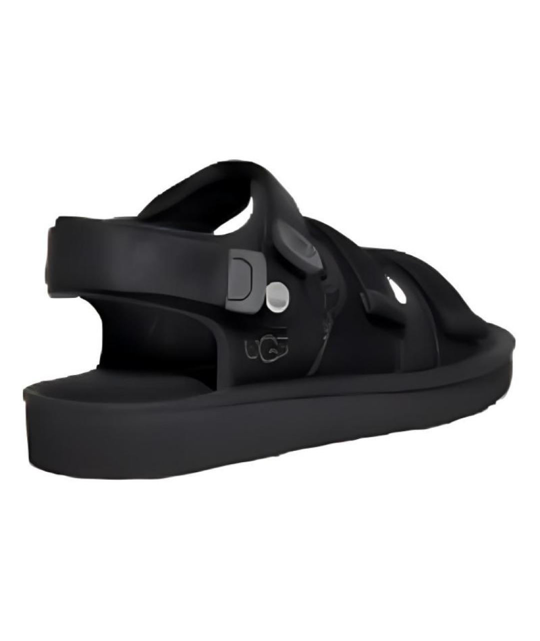 UGG AUSTRALIA Черные кожаные сандалии, фото 3