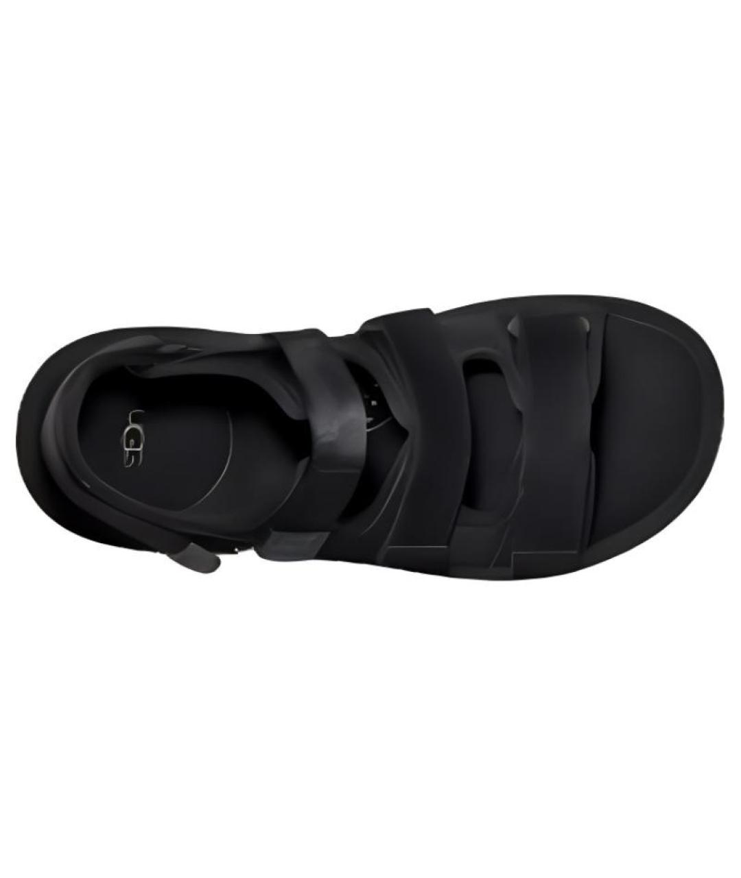 UGG AUSTRALIA Черные кожаные сандалии, фото 4