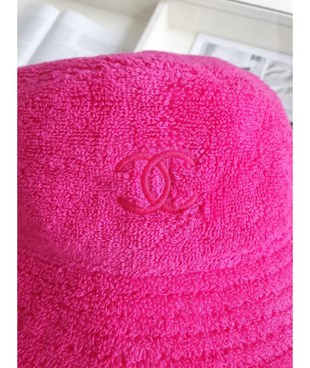 CHANEL Розовая хлопковая панама, фото 6