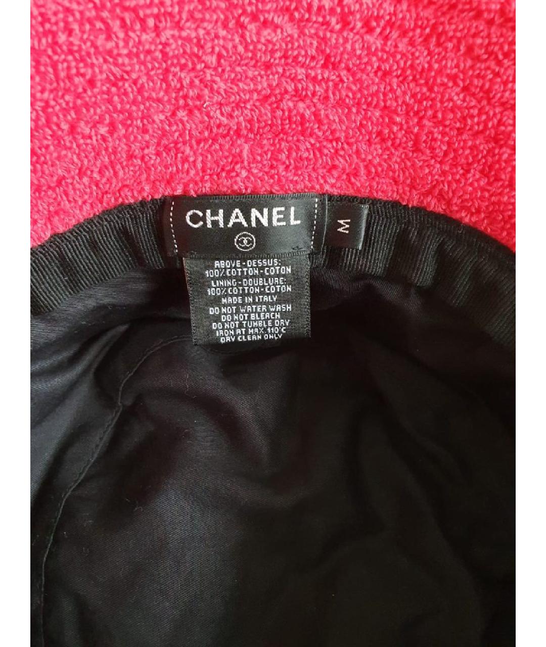CHANEL Розовая хлопковая панама, фото 5