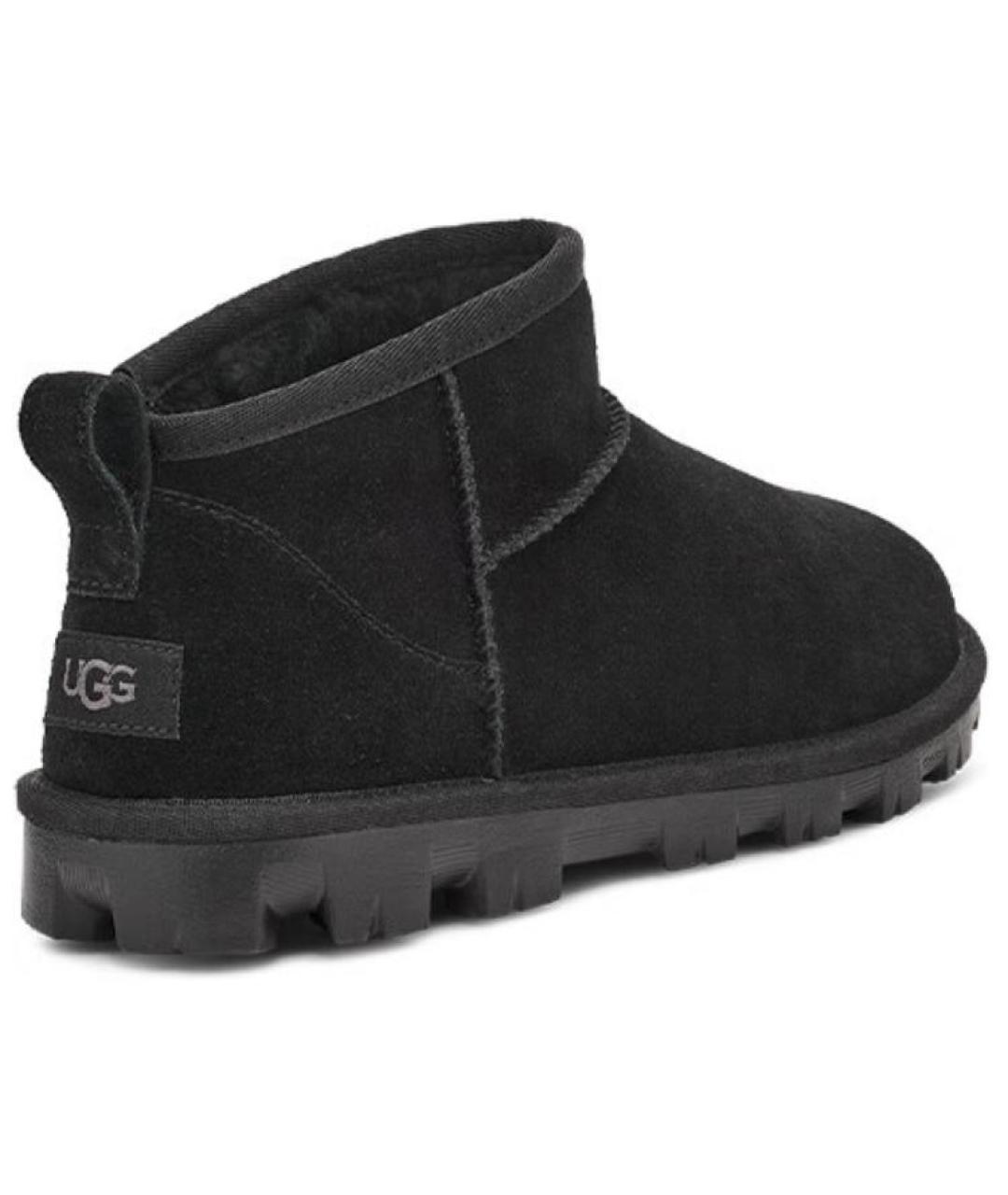 UGG AUSTRALIA Черные кожаные ботинки, фото 3