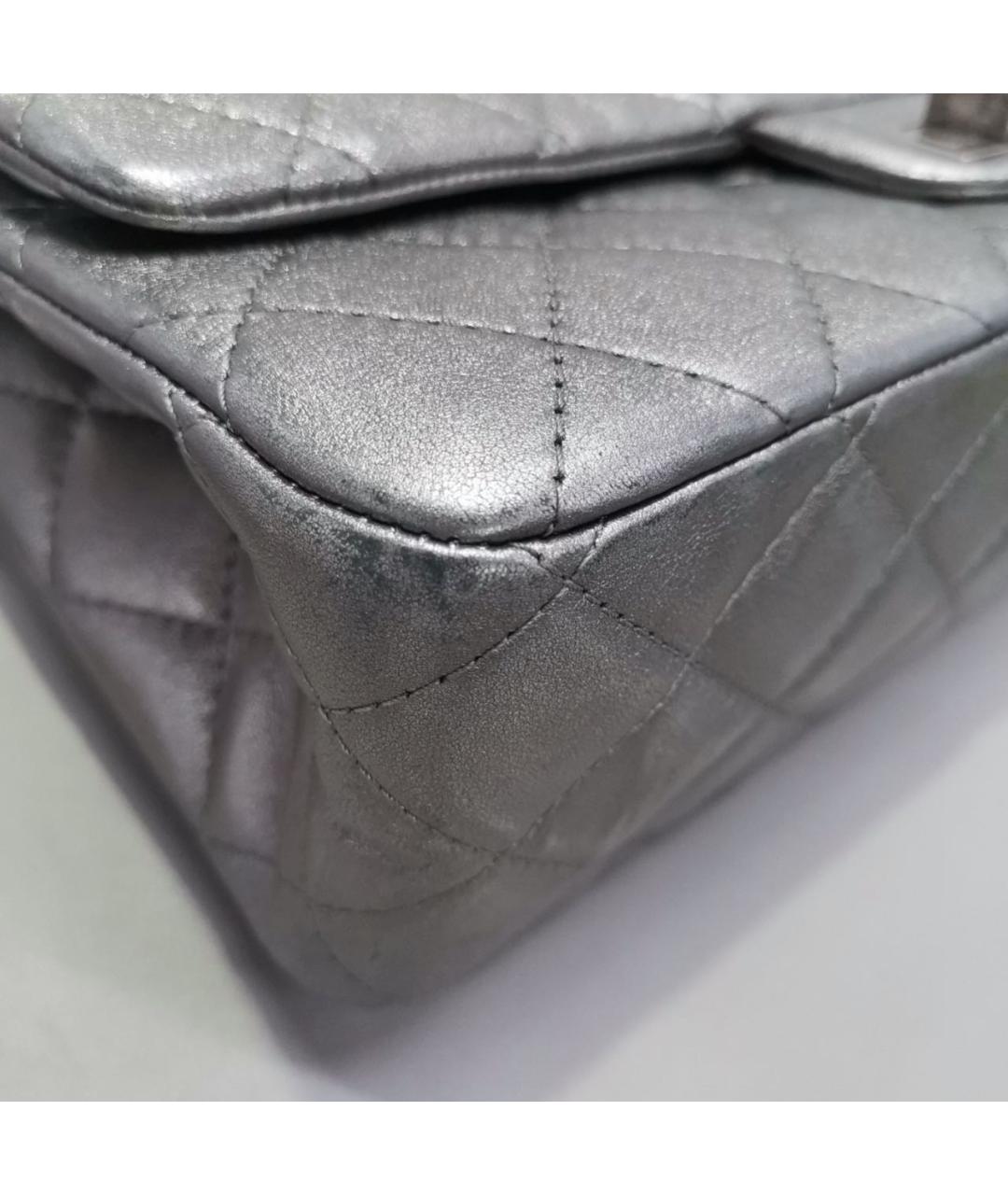 CHANEL Серебряная кожаная сумка через плечо, фото 6