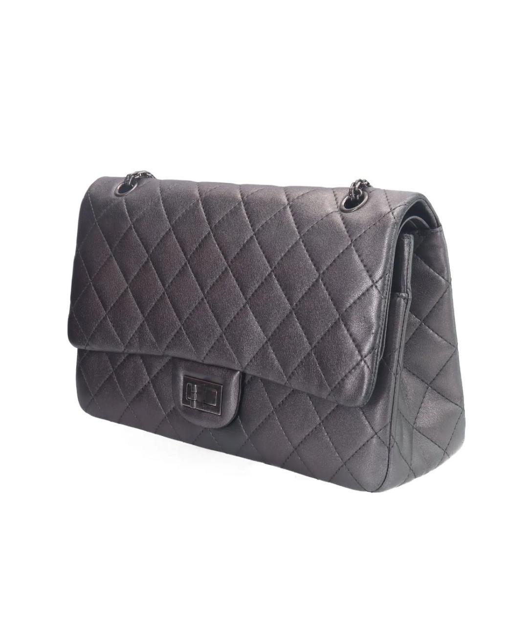 CHANEL Серебряная кожаная сумка через плечо, фото 3