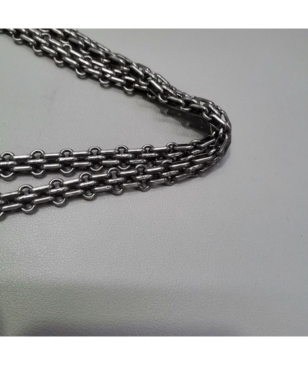 CHANEL Серебряная кожаная сумка через плечо, фото 8