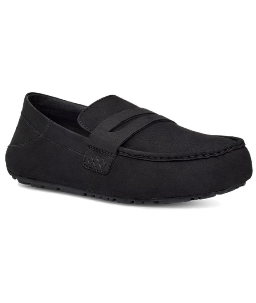 UGG AUSTRALIA Черные нубуковые лоферы, фото 1