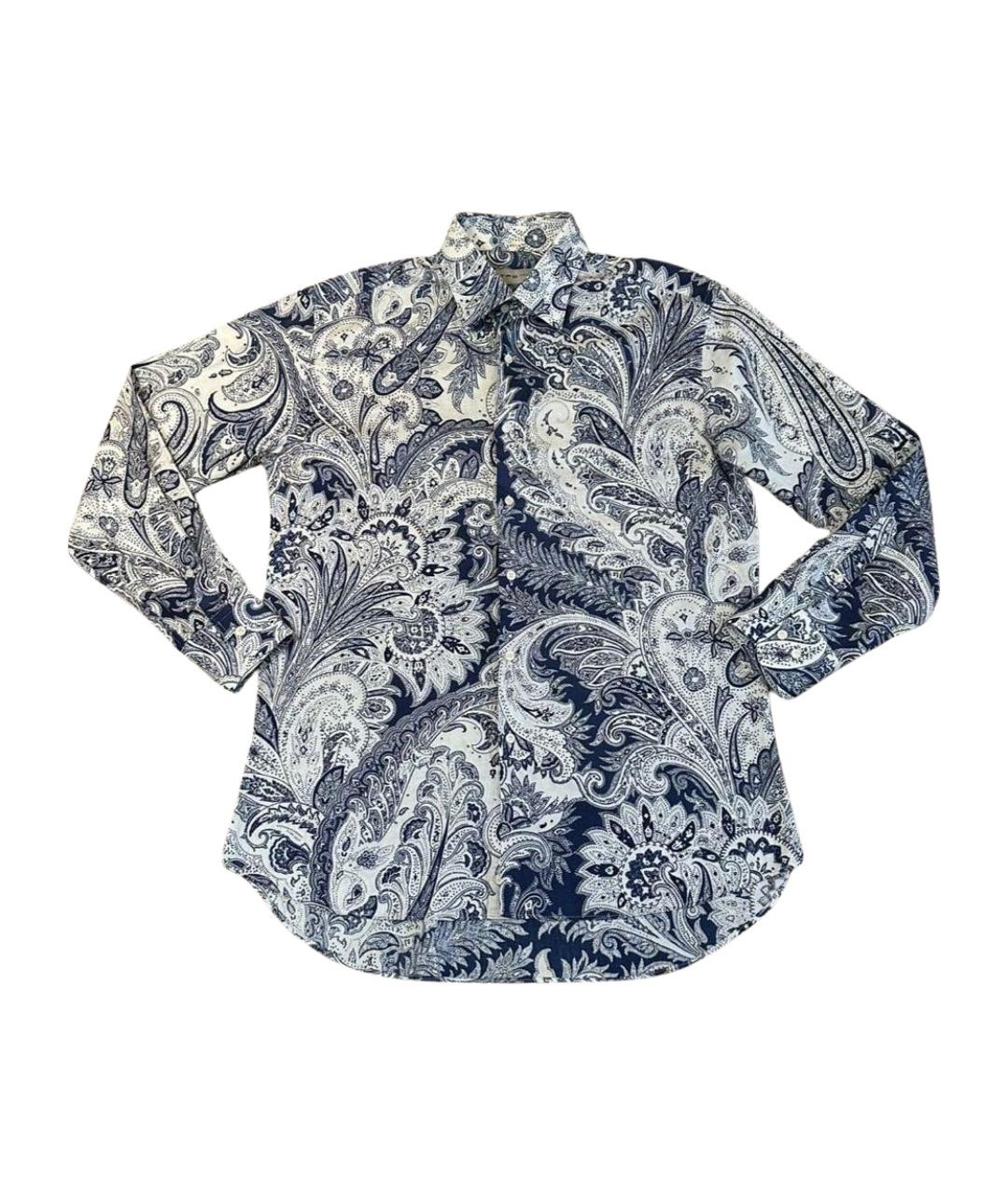 ETRO Синяя хлопковая классическая рубашка, фото 1