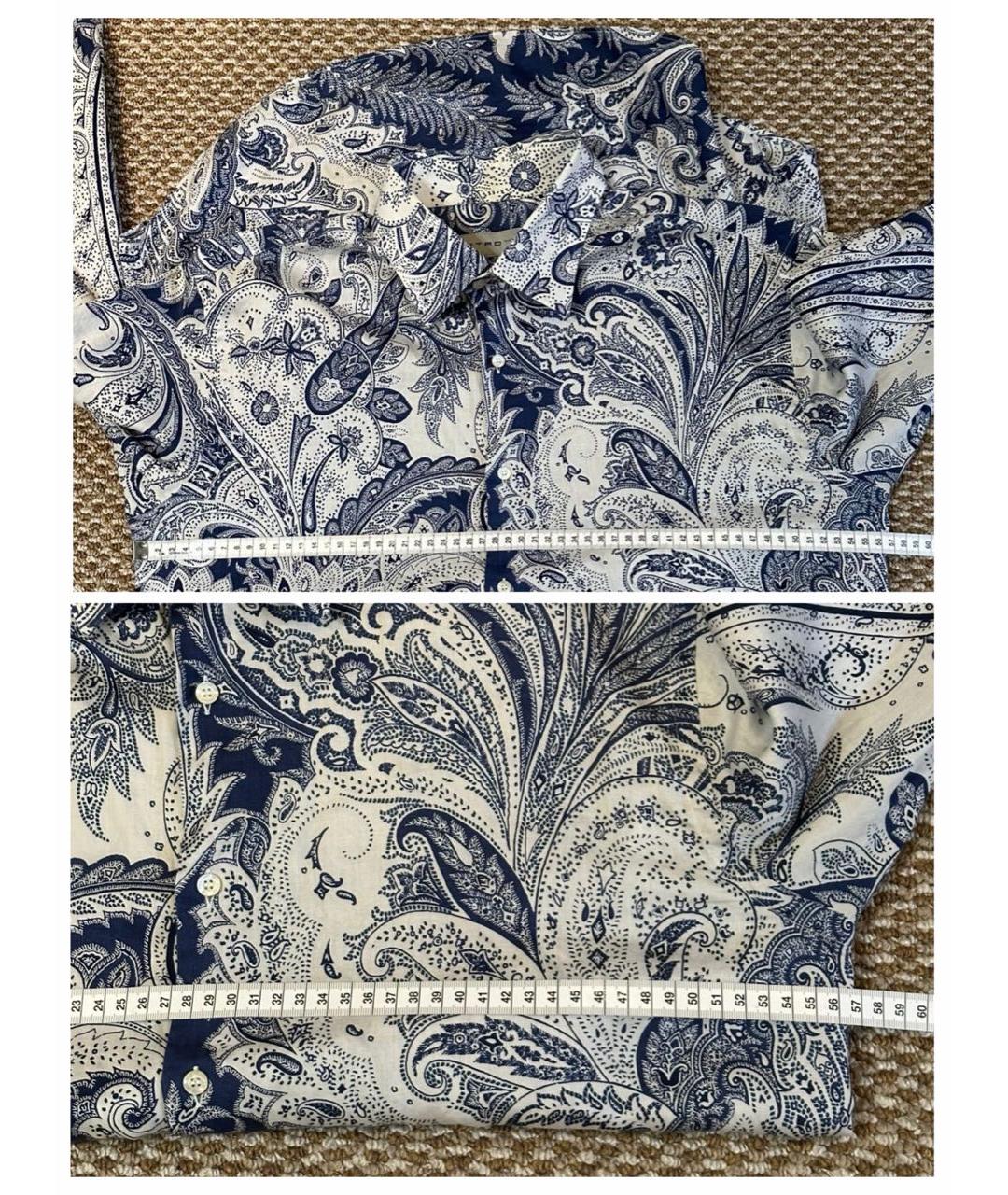 ETRO Синяя хлопковая классическая рубашка, фото 6