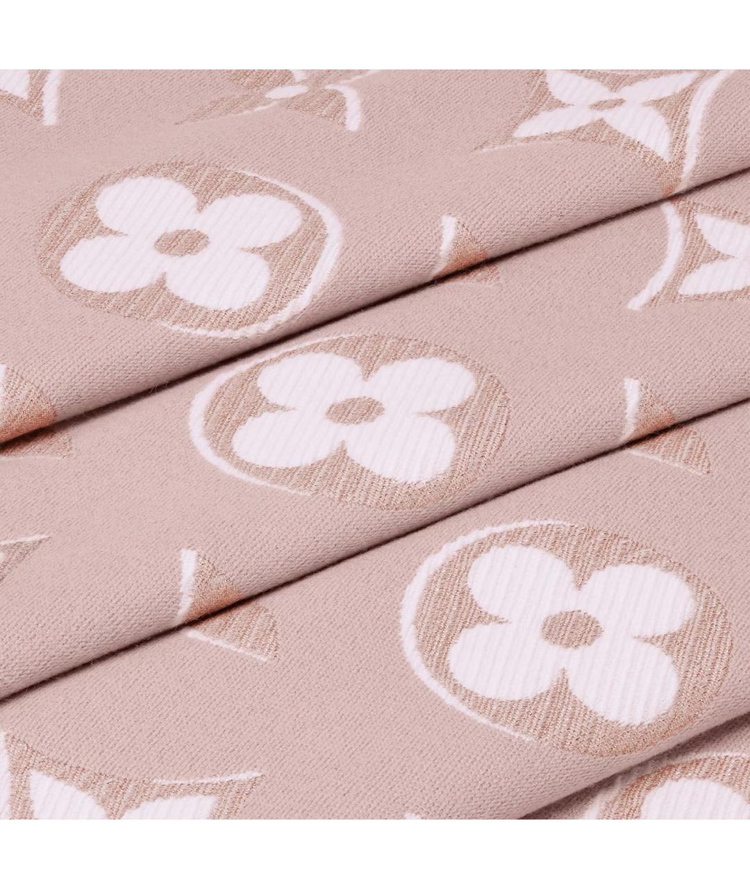 LOUIS VUITTON Розовый шерстяной шарф, фото 3