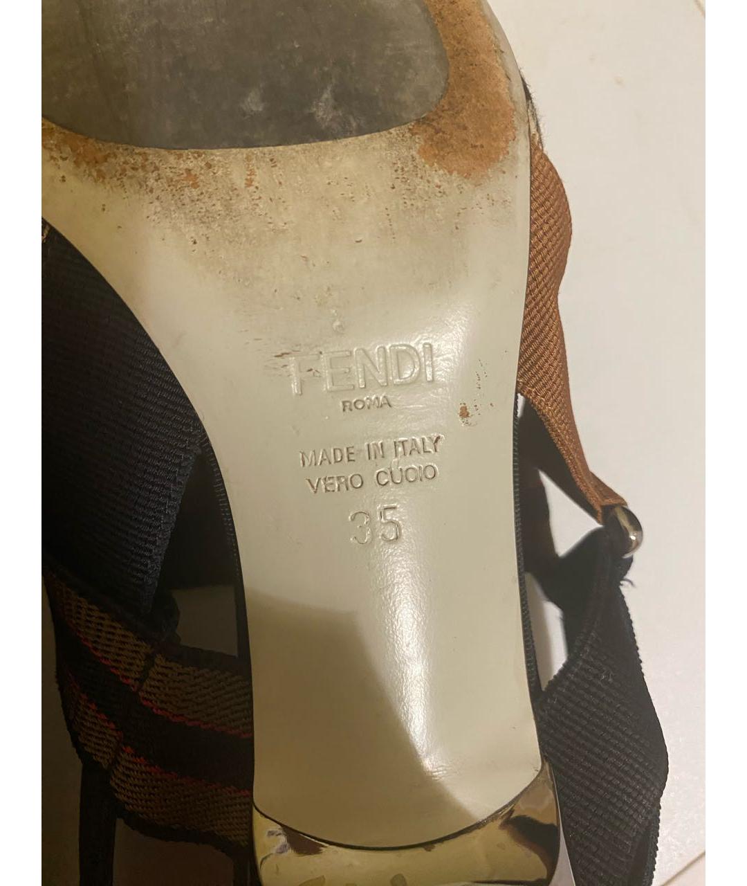 FENDI Мульти туфли, фото 5