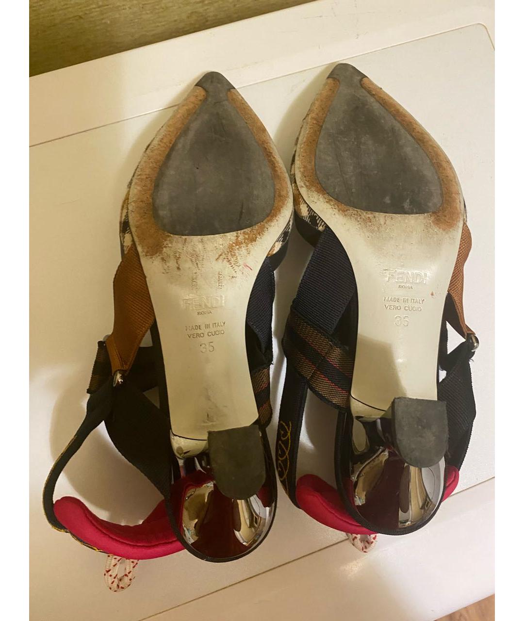 FENDI Мульти туфли, фото 8