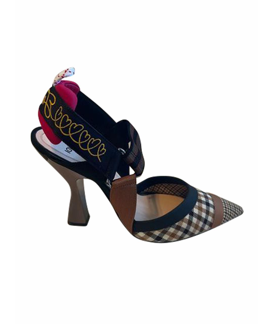 FENDI Мульти туфли, фото 1