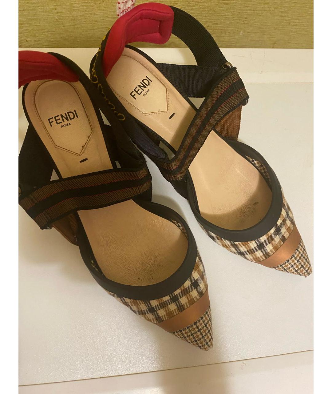 FENDI Мульти туфли, фото 2