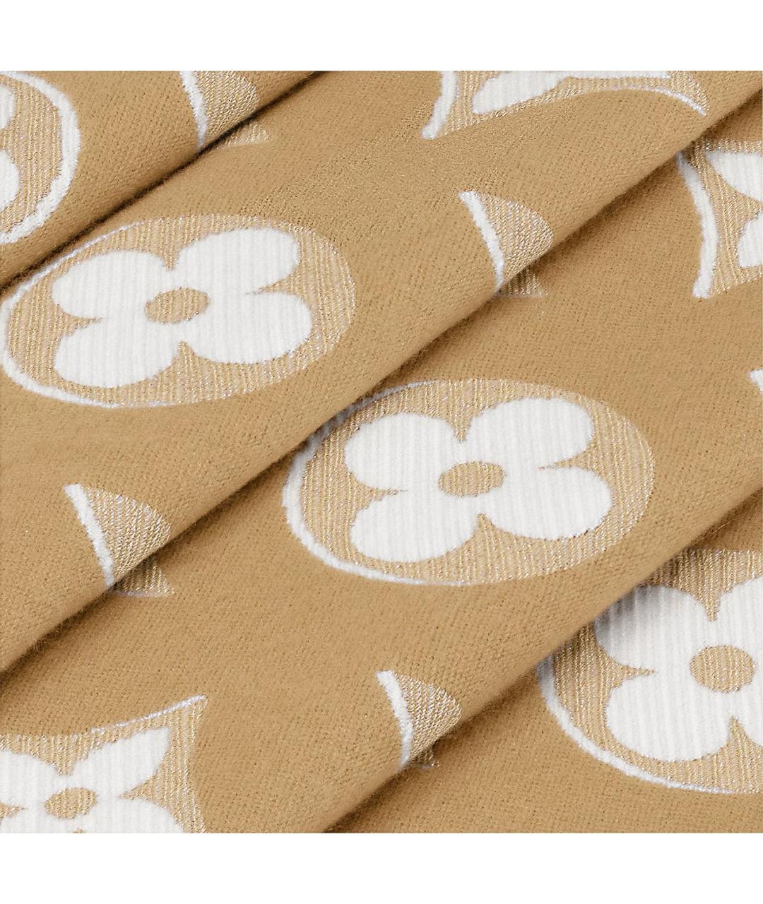 LOUIS VUITTON Бежевый шерстяной шарф, фото 3