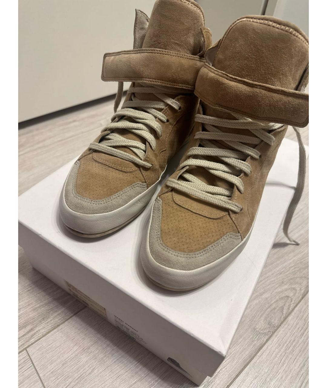 ISABEL MARANT ETOILE Бежевые замшевые кеды, фото 6