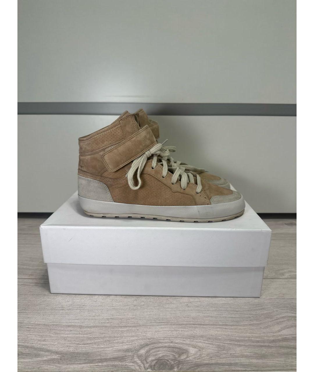 ISABEL MARANT ETOILE Бежевые замшевые кеды, фото 9