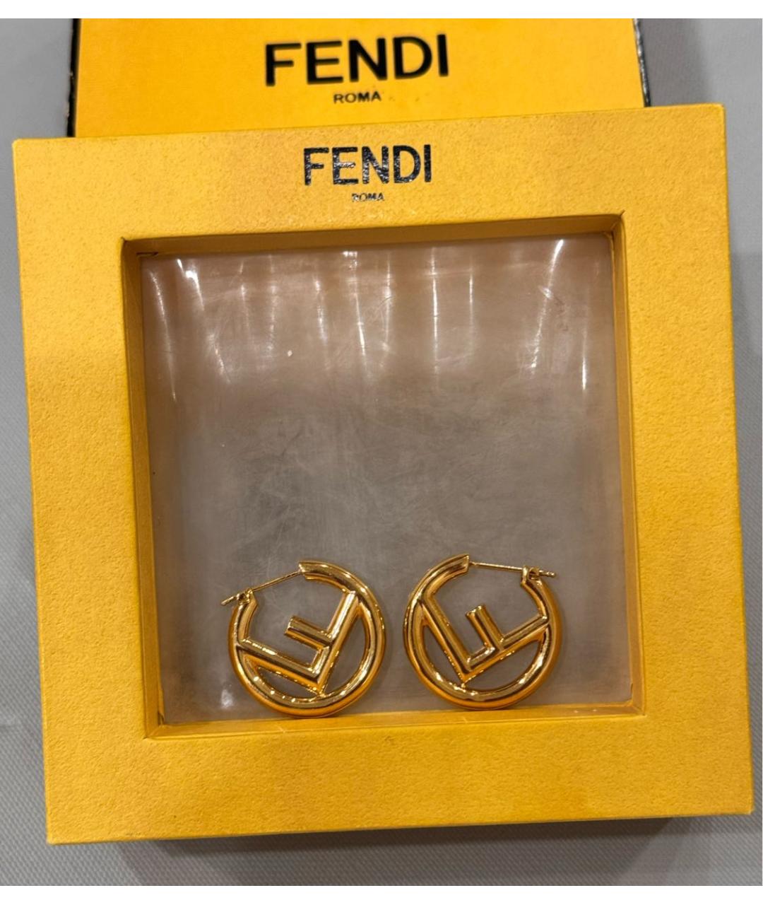 FENDI Золотые серьги, фото 6