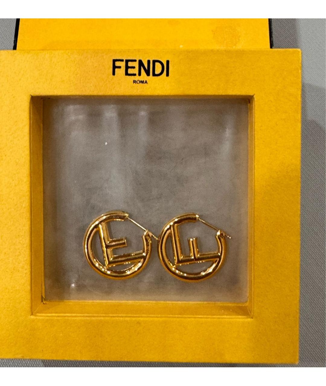 FENDI Золотые серьги, фото 4