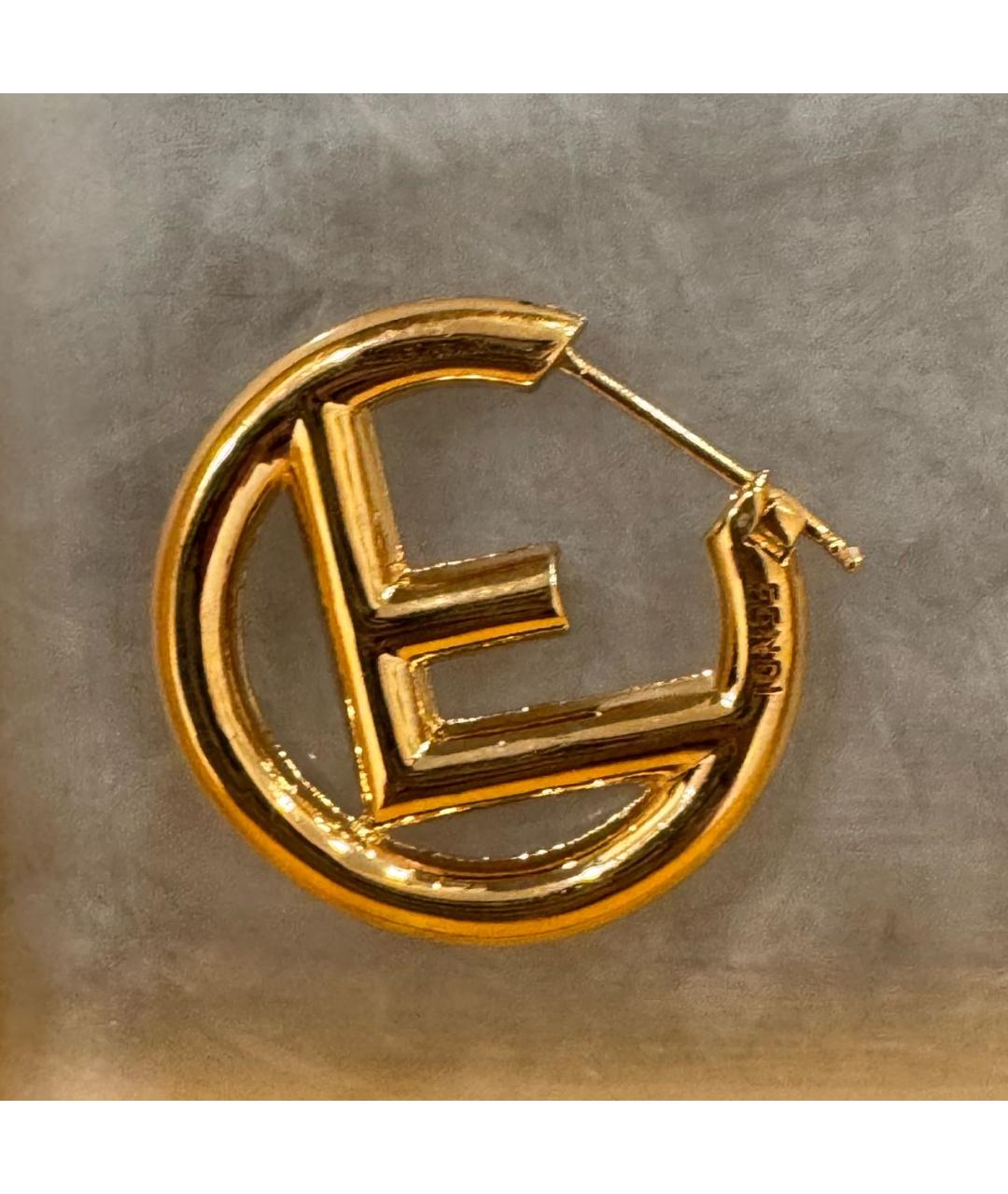 FENDI Золотые серьги, фото 3