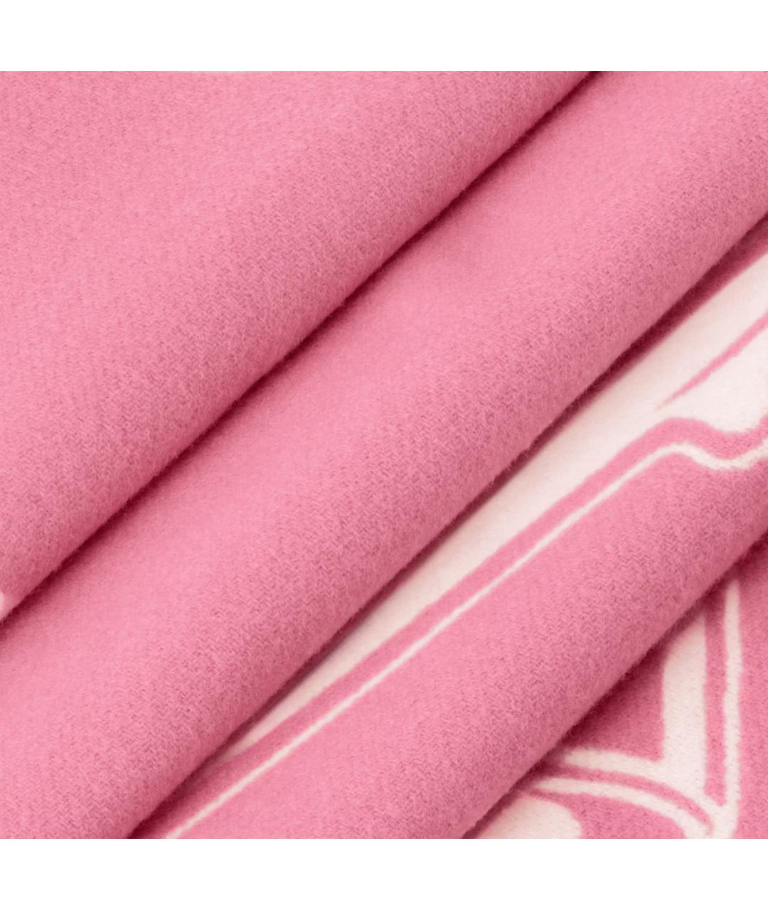 LOUIS VUITTON Розовый шерстяной шарф, фото 3