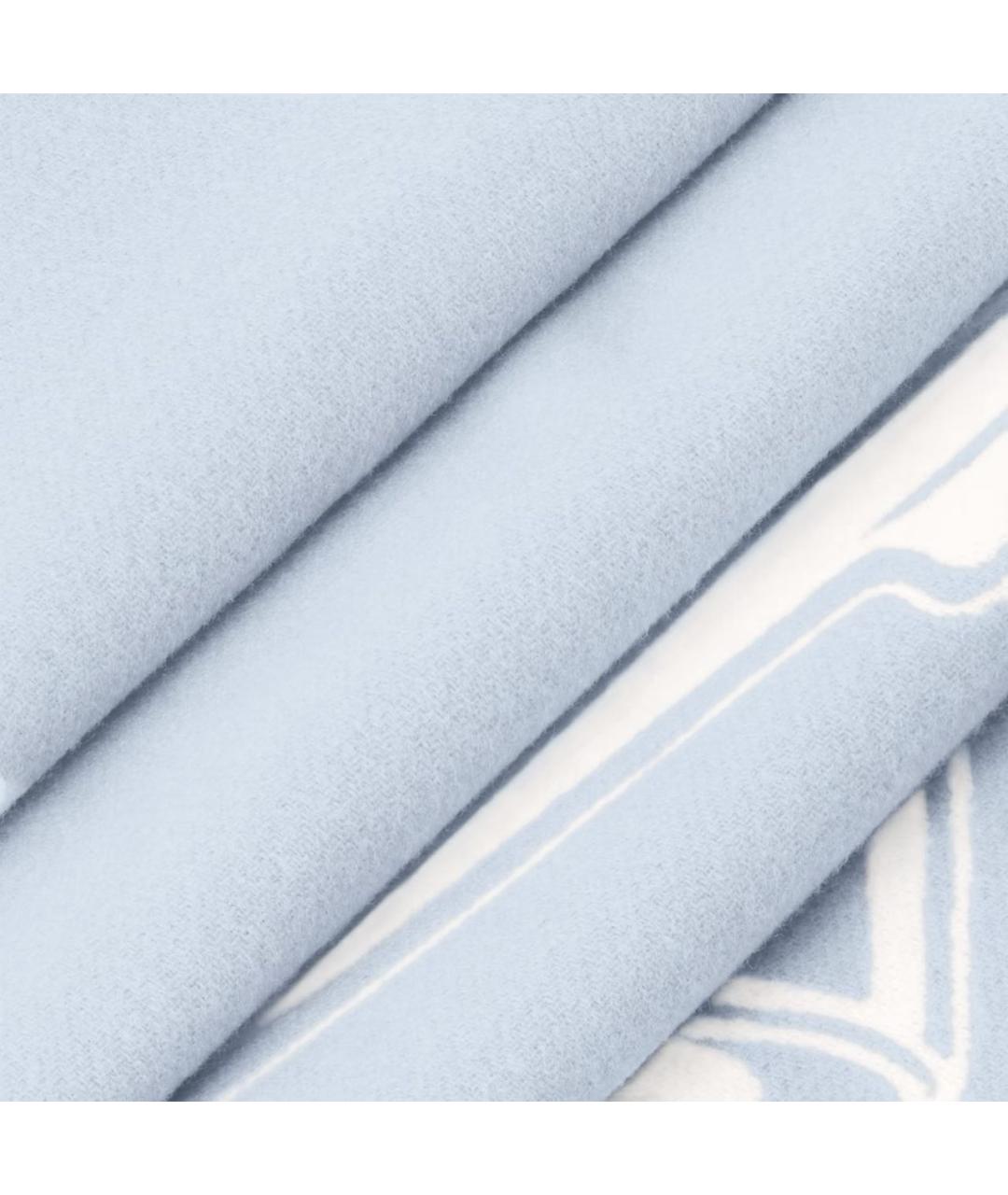 LOUIS VUITTON Голубой шерстяной шарф, фото 3