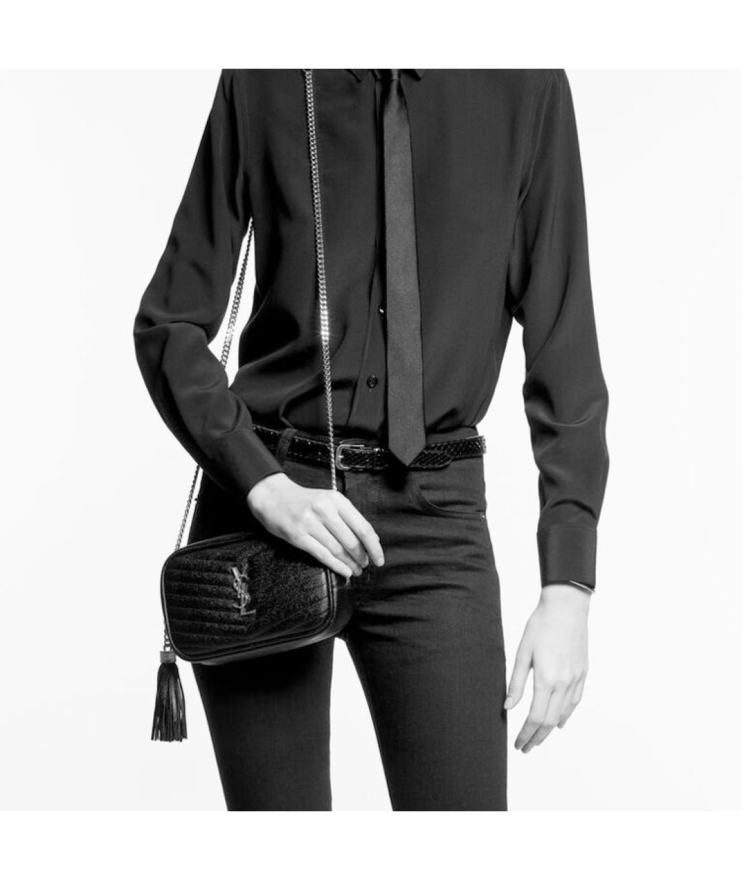 SAINT LAURENT Бежевая кожаная сумка через плечо, фото 5