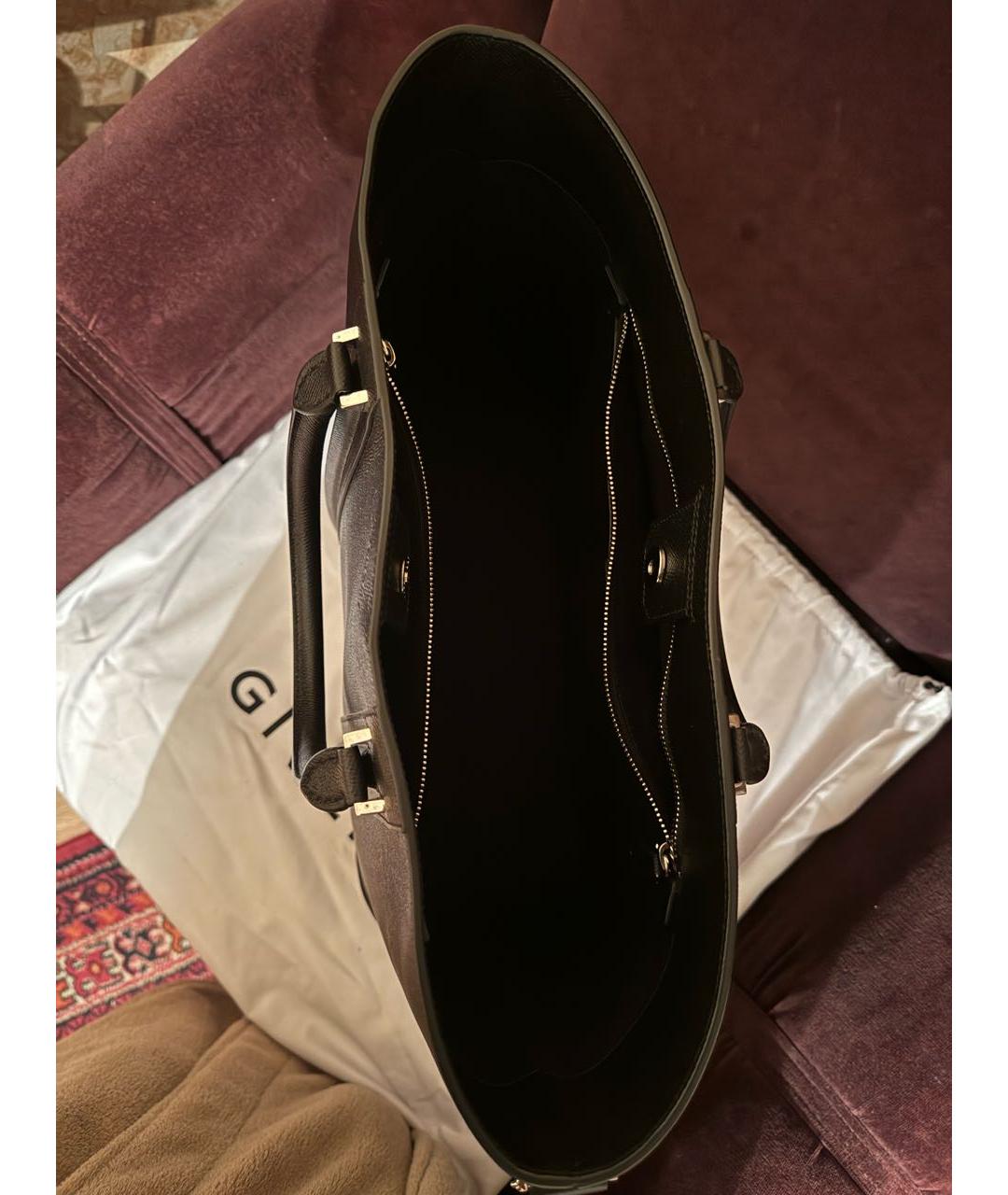 GIVENCHY Черная кожаная сумка тоут, фото 3