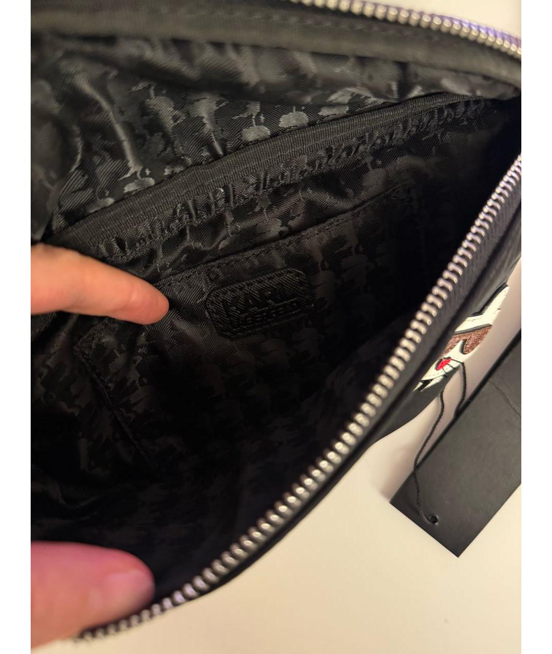 KARL LAGERFELD Черная поясная сумка, фото 4