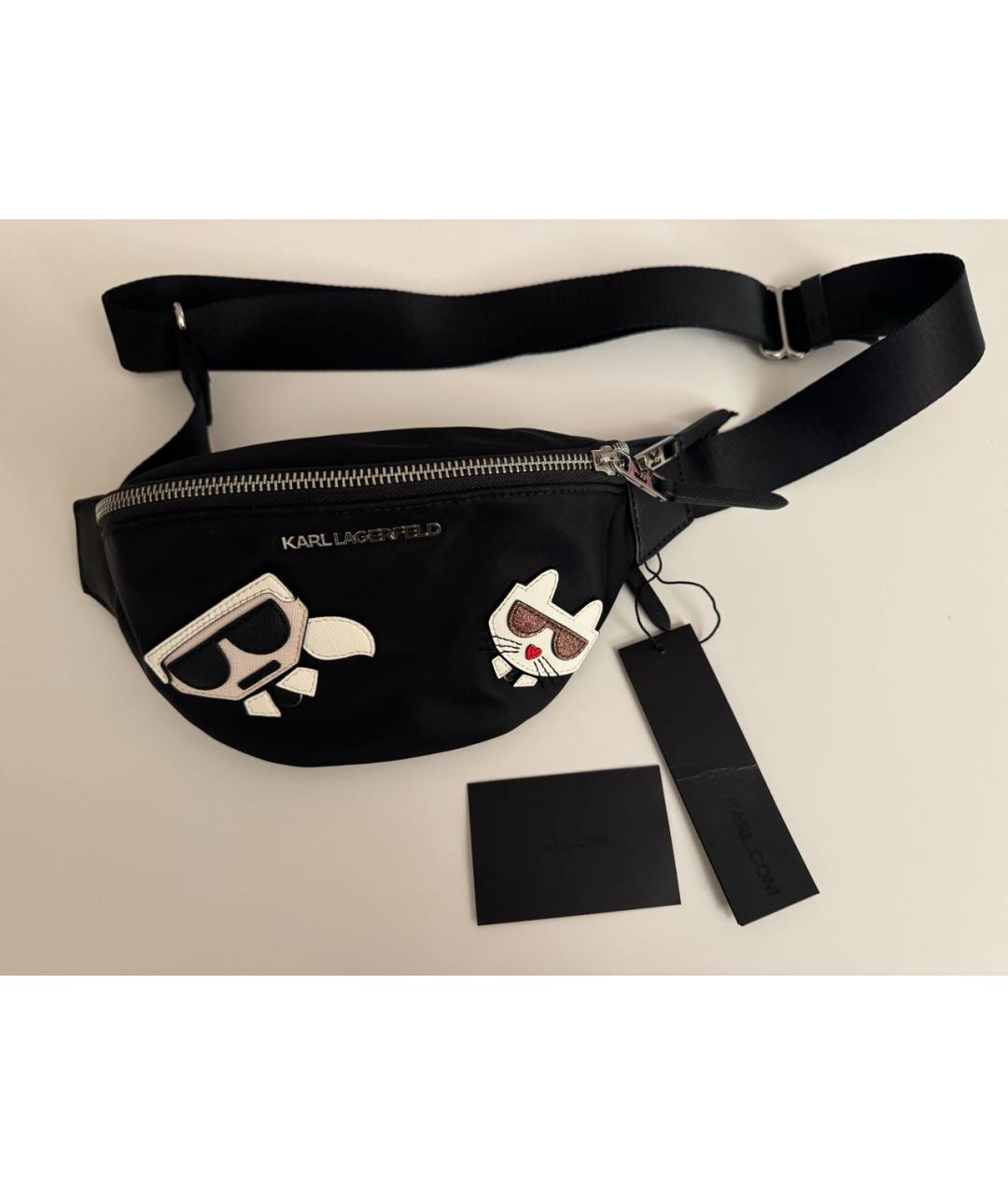 KARL LAGERFELD Черная поясная сумка, фото 6