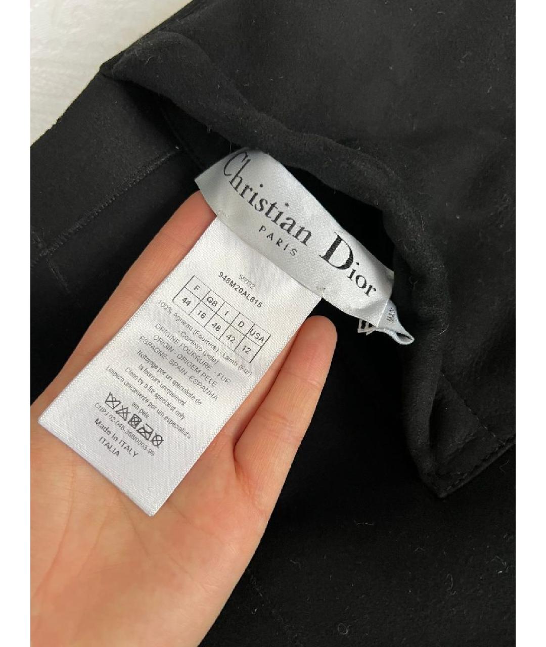 CHRISTIAN DIOR Черная меховая дубленка, фото 3