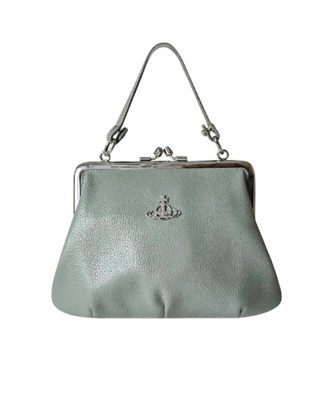 VIVIENNE WESTWOOD Серая сумка с короткими ручками из искусственной кожи, фото 1