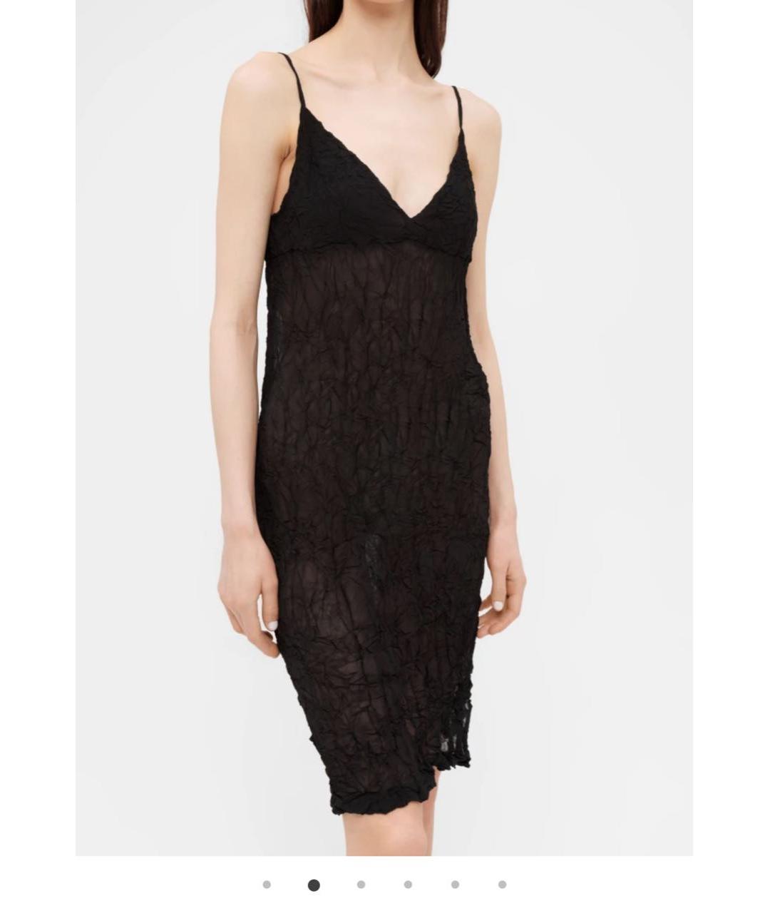 DRIES VAN NOTEN Черное полиэстеровое вечернее платье, фото 4