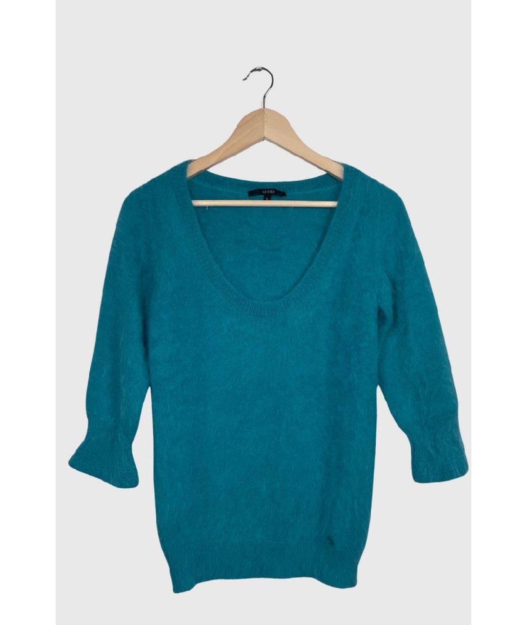 GUCCI Бирюзовый шерстяной джемпер / свитер, фото 2