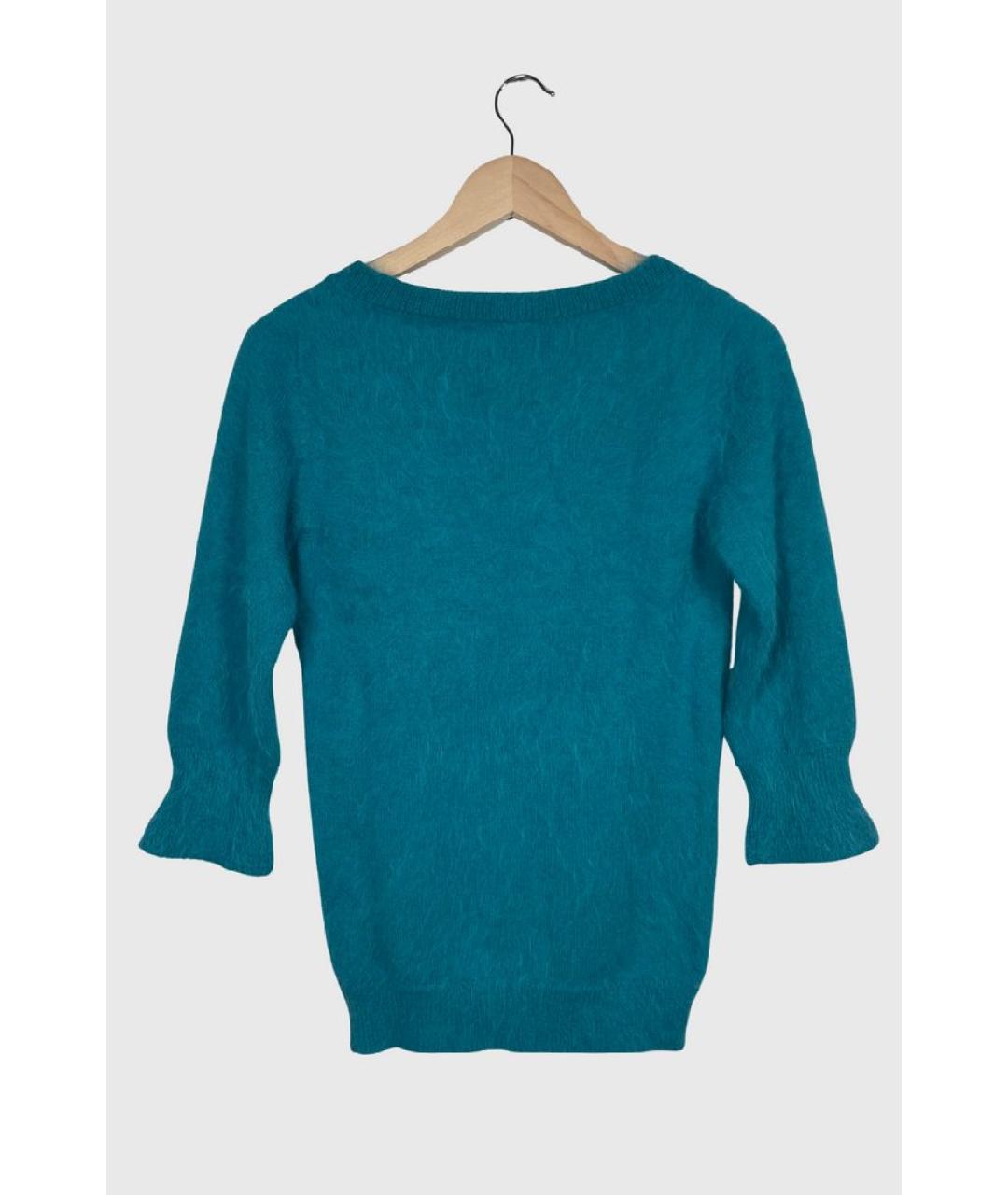 GUCCI Бирюзовый шерстяной джемпер / свитер, фото 3